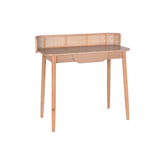 Desk DKD Home Decor Natural Rattan Paolownia wood (100 x 45 x 92 cm)