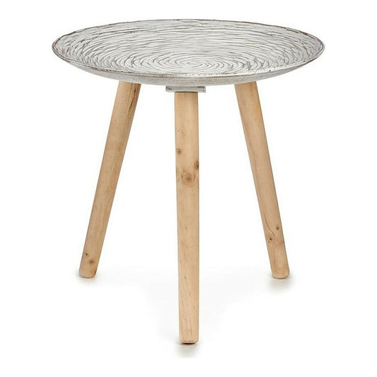 Side table Spirals 40 x 39 x 40 cm Wood Brown White