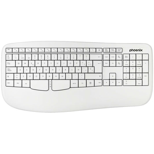 Wireless Keyboard Phoenix K201 White Spanish Qwerty