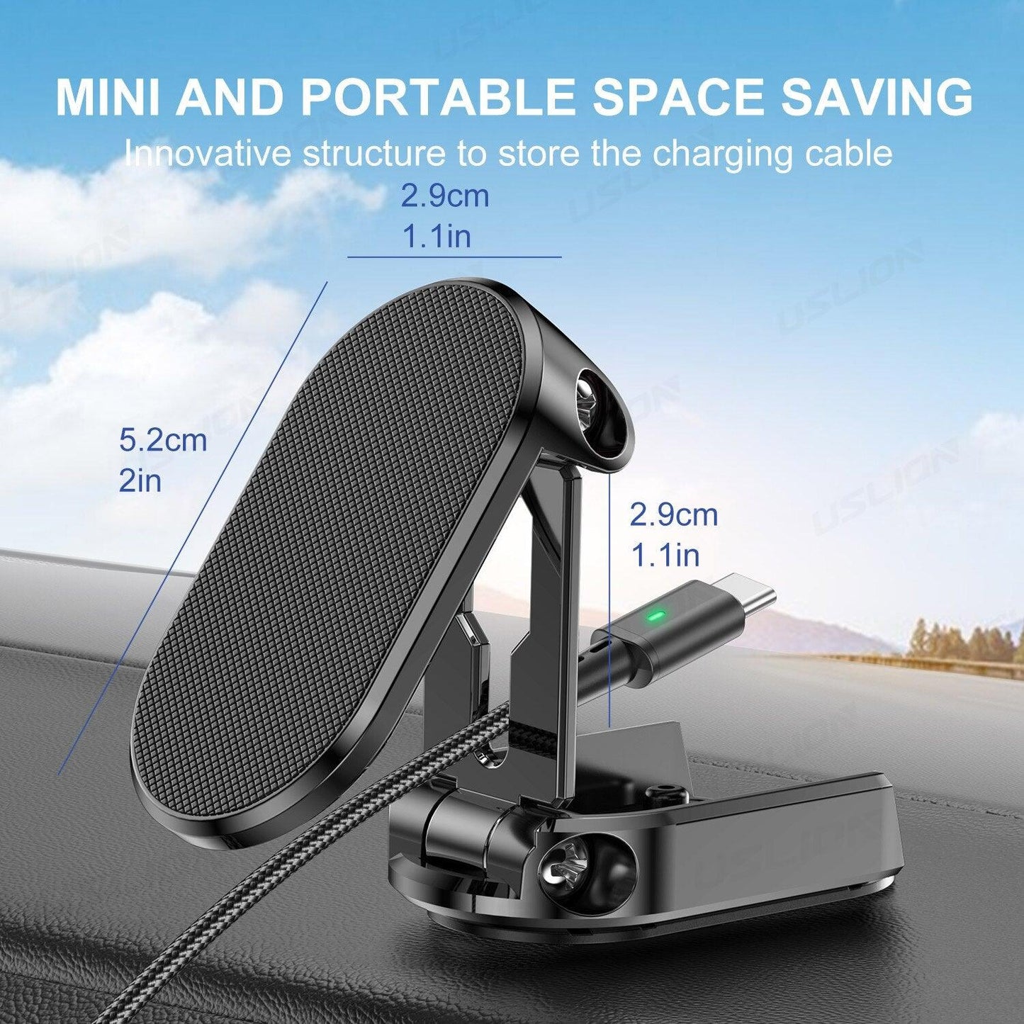 720 Rotate Metal Magnetic Car Phone Holder Foldable Universal Mobile Phone Stand Air Vent Magnet Mount GPS Support For iPhone 14 - yokefinds.ie