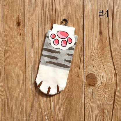Cartoon Cute Cats Paw Socks - yokefinds.ie