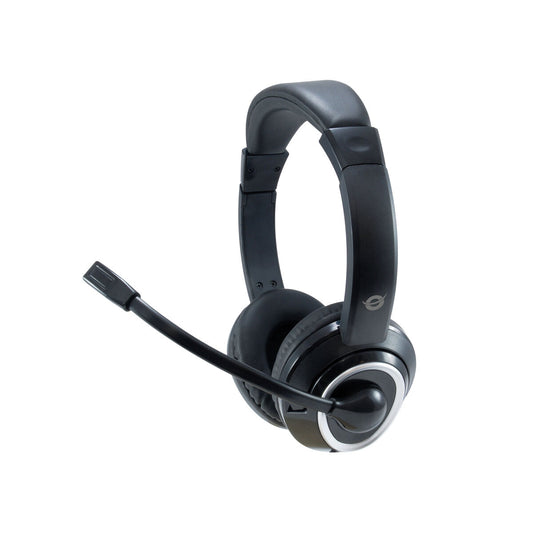 Headphones with Microphone Conceptronic POLONA01B Black