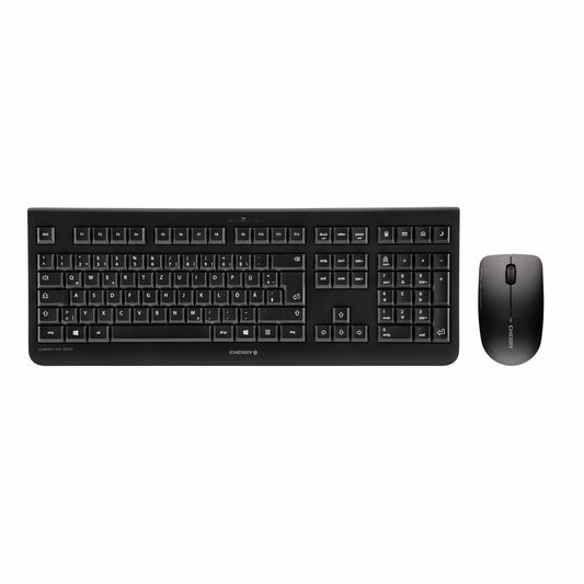 Keyboard and Wireless Mouse Cherry JD-0710ES-2 Black Spanish Qwerty QWERTY