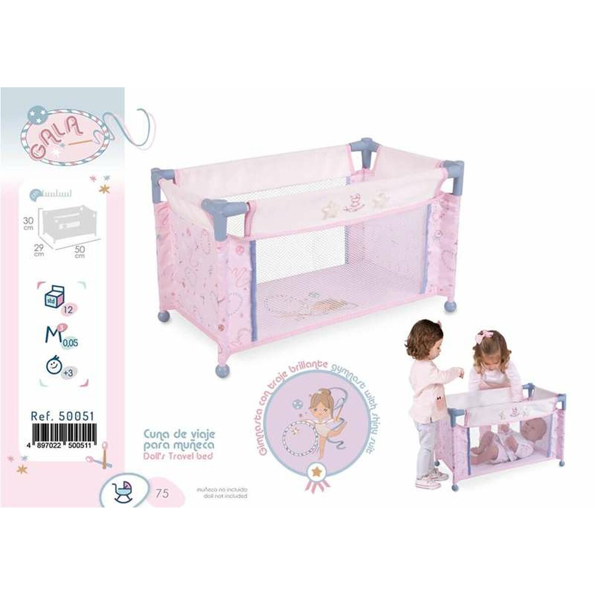 Cradle for dolls Decuevas Gals 30 x 29 x 50 cm - Yokefinds Ireland