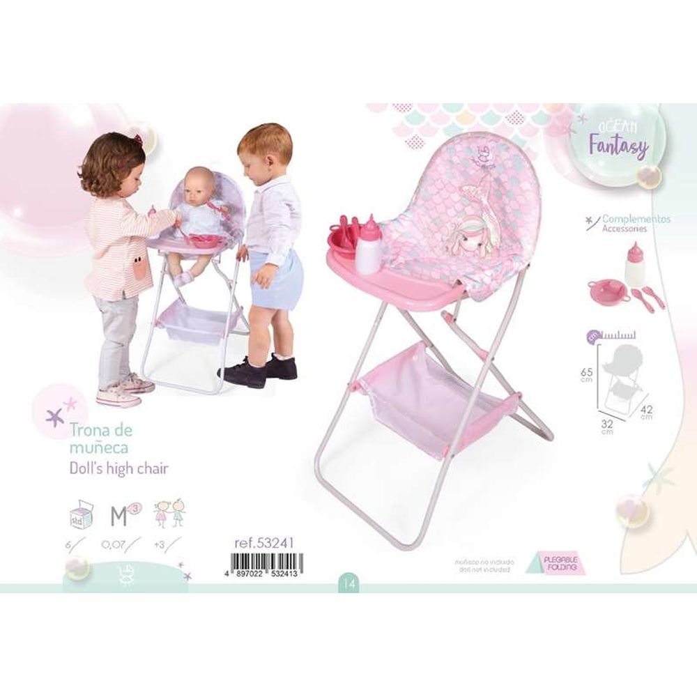 Chair for Dolls Decuevas Ocean Fantasy  Highchair 65 x 32 x 42 cm - Yokefinds Ireland