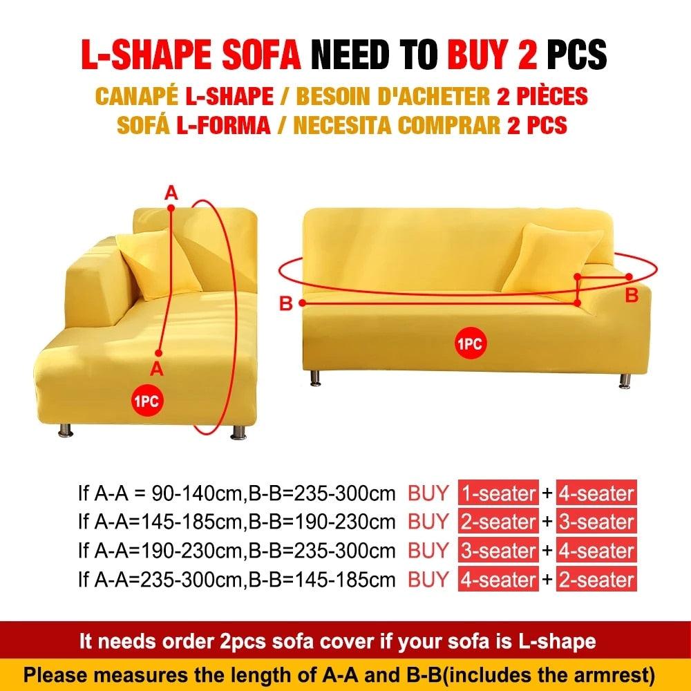 Shaped Sofa Velvet Covers for Living Room - yokefinds.ie