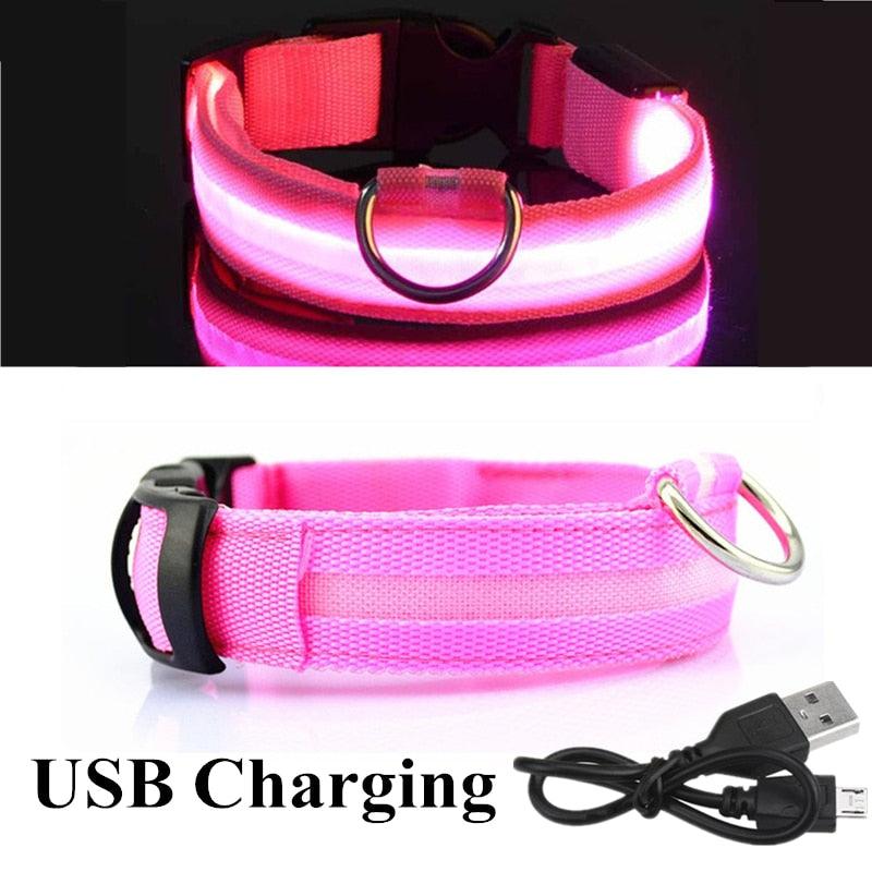 Adjustable LED Glowing Pet Collar - yokefinds.ie