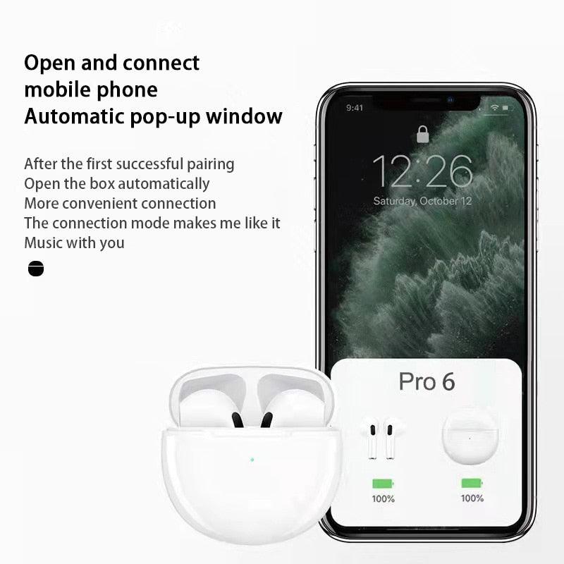 Air Pro 6 TWS Bluetooth Earphones YOKE FINDS IE