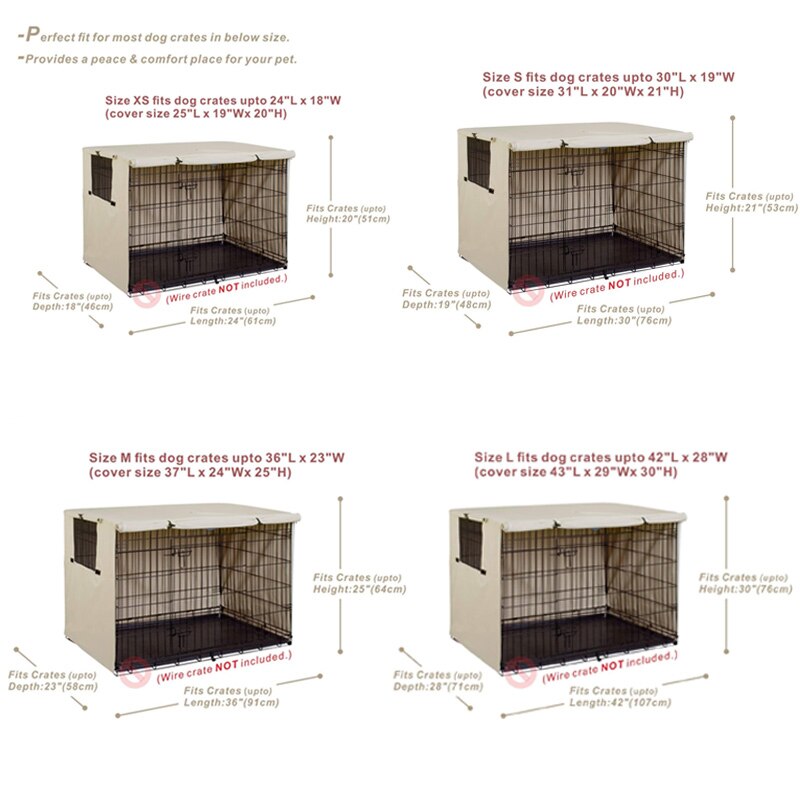 2022 New Pet Dog Cage Cover Dustproof Waterproof Kennel Sets Outdoor Foldable Small Medium Large Dogs Cage Accessory Products - YOKE FINDS 🇮🇪 IE 