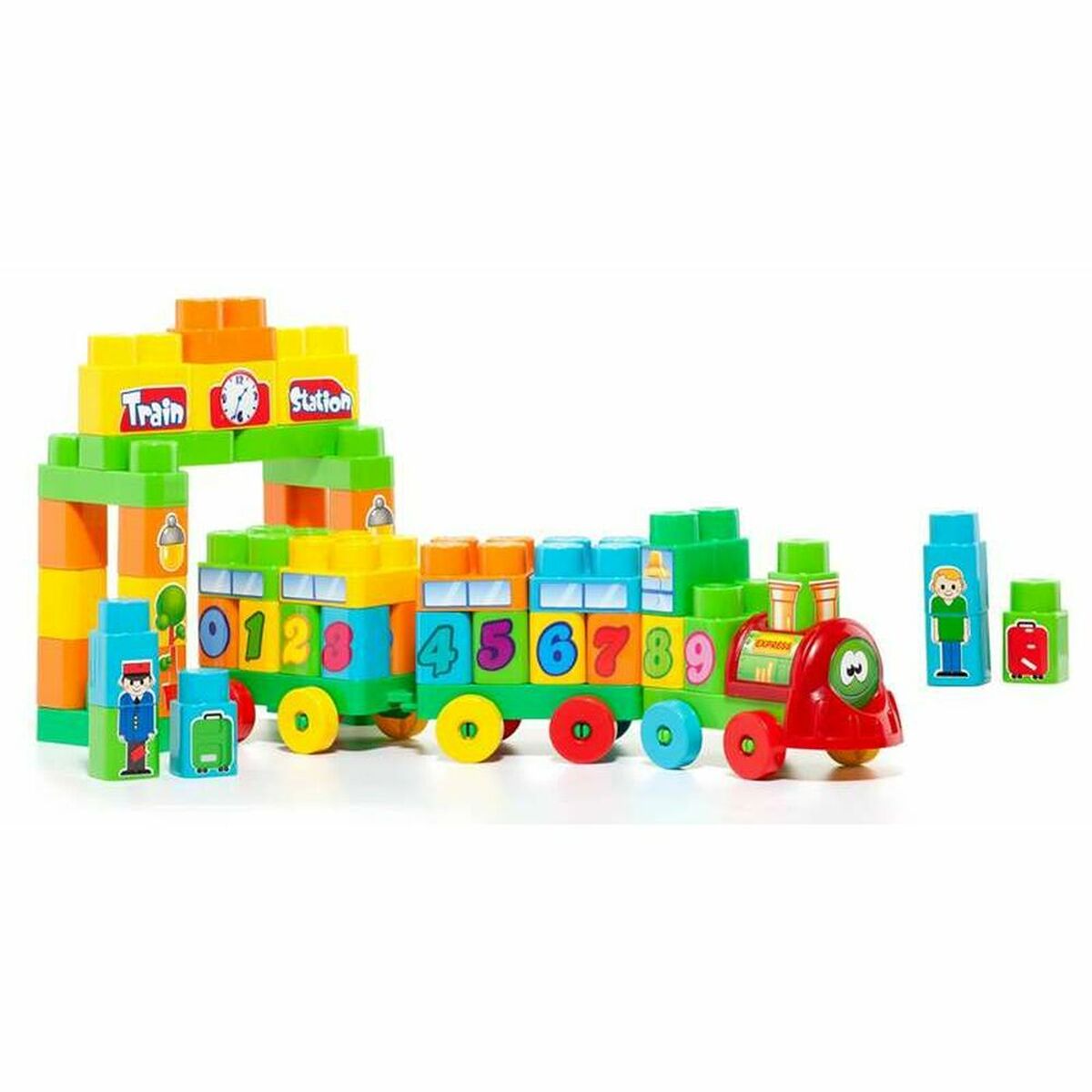 Lorry with Building Blocks Moltó Train Station (70 pcs) - YOKE FINDS 🇮🇪 IE 