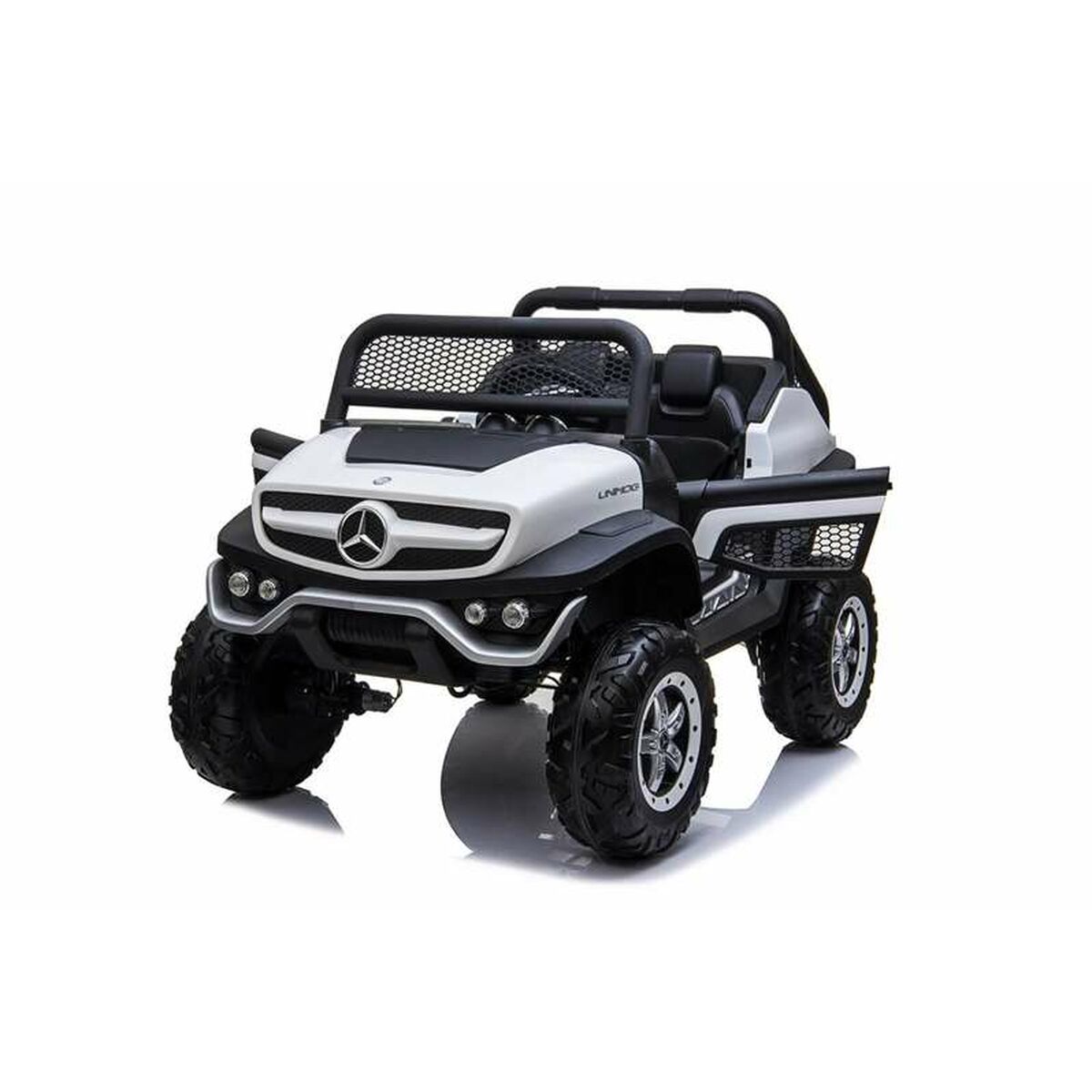 Children's Electric Car Mercedes Benz Unimog White 12 V - Yokefinds Ireland