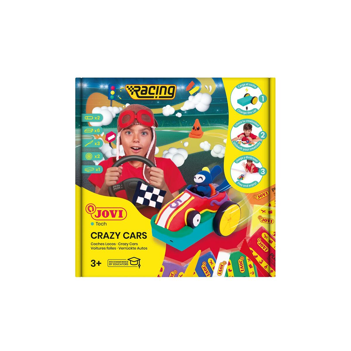 Modelling Clay Game Jovi Crazy Cars Racing Multicolour (1 Piece) - YOKE FINDS 🇮🇪 IE 