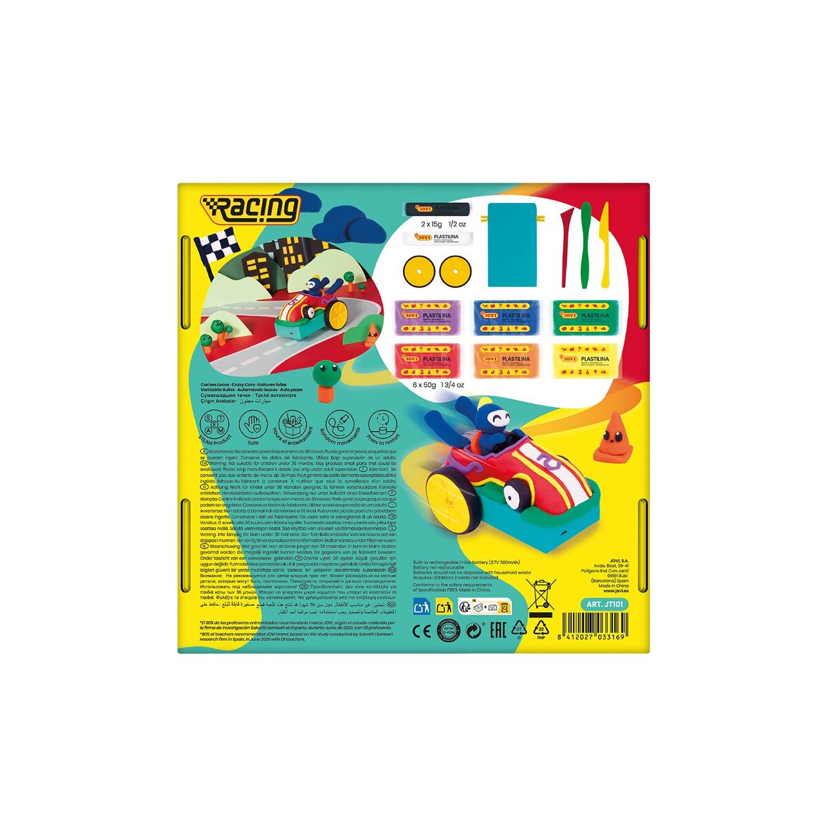 Modelling Clay Game Jovi Crazy Cars Racing Multicolour (1 Piece) - YOKE FINDS 🇮🇪 IE 