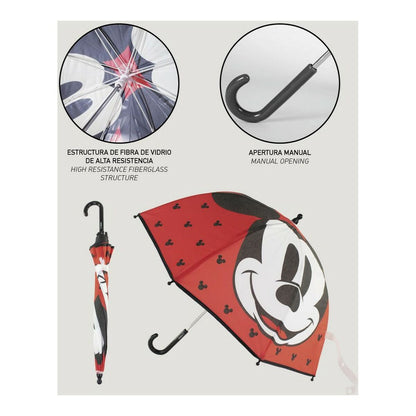 Umbrella Mickey Mouse Red (Ø 71 cm) - Yokefinds Ireland