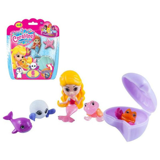 Set of Bath time Animals BL. CORALITOS-SIRENA Y ANIMALITOS PACK 6,17.8X15X3.8 BIZAK Bizak 3507580 (6 pcs) - YOKE FINDS 🇮🇪 IE 