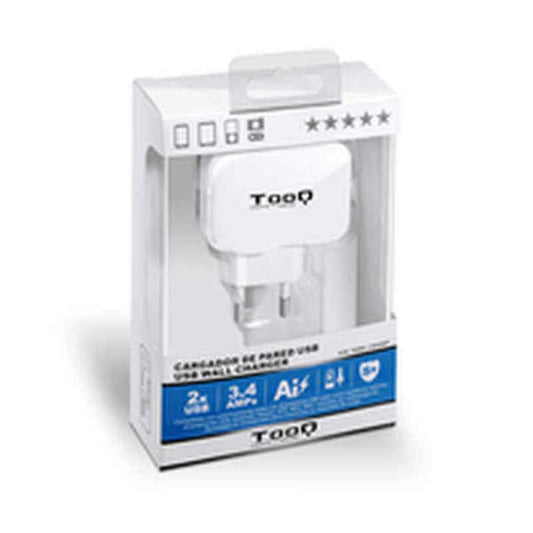 Wall Charger TooQ TQWC-1S02WT USB x 2 17W White 17 W