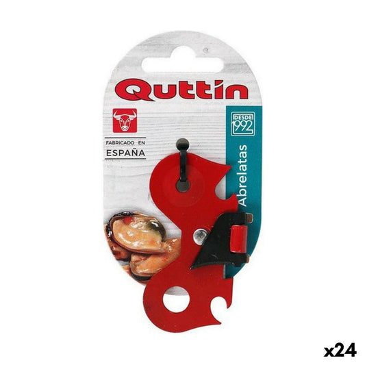 Tin opener Quttin Red Butterfly Foldable 7 x 4 x 0,3 cm (24 Units)