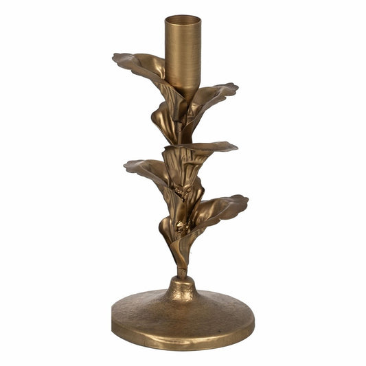 Candleholder Golden Iron 9,5 x 9,5 x 21 cm
