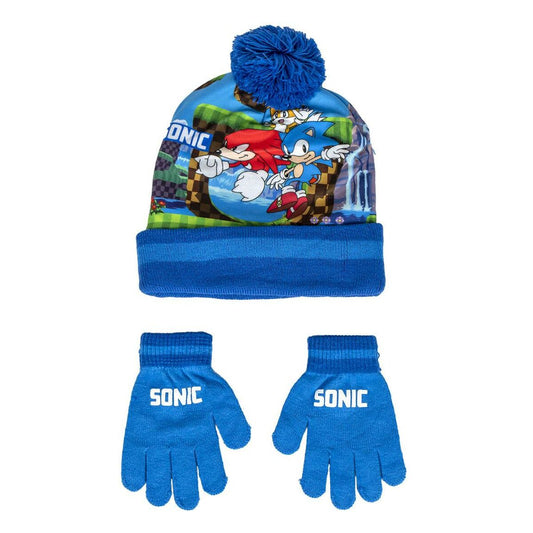 Hat & Gloves Sonic Blue - Yokefinds Ireland
