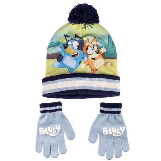 Hat & Gloves Bluey Blue - Yokefinds Ireland