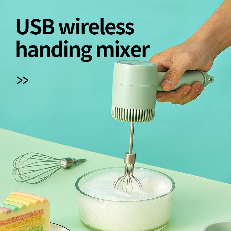 2022 New Wireless Portable Electric Food Mixer Hand Blender 3 Speeds High Power Dough Blender Egg Beater Hand Mixer - yokefinds.ie