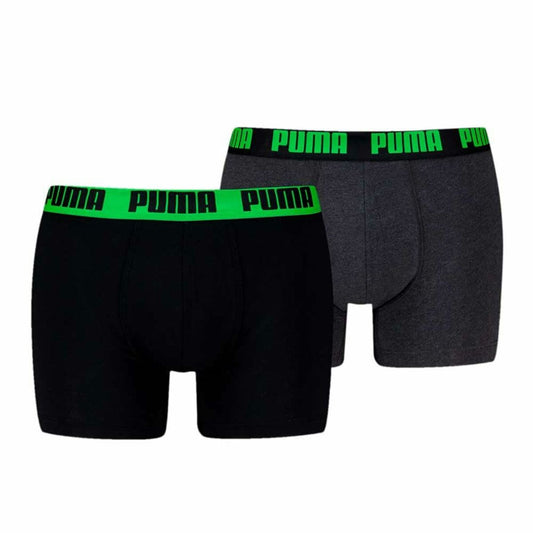 Men's Boxer Shorts Puma EVERRYDAY BASIC 701226387 018 2 Units Green Black