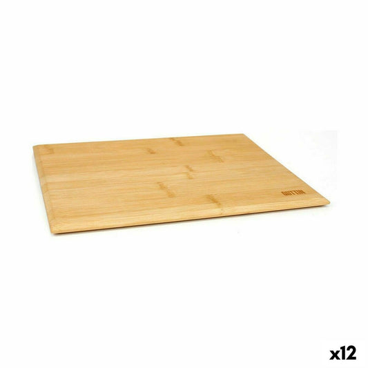 Cutting board Quttin Bamboo 38 x 30 x 1 cm (12 Units)