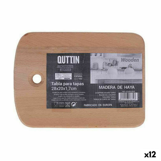 Cutting board Quttin 28 x 20 x 1,7 cm (12 Units)