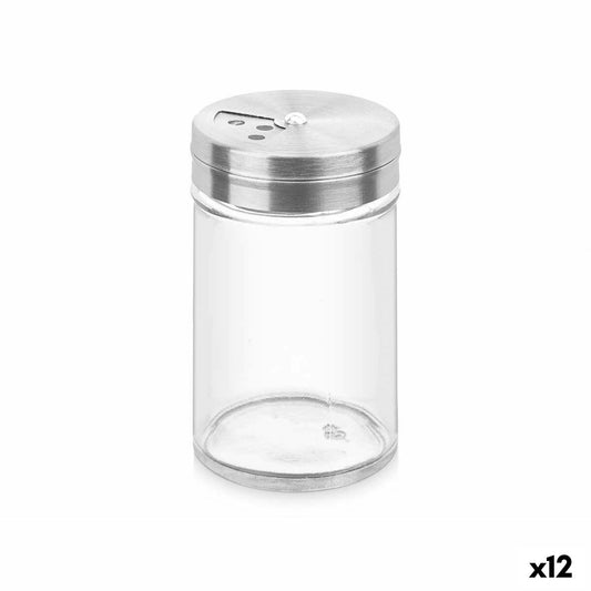 Spice Rack Transparent Silver 5 x 8,5 x 5 cm (12 Units)