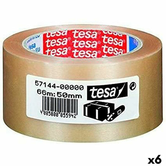 Adhesive Tape TESA Packaging Extra strong Transparent 6 Units 50 mm x 66 m
