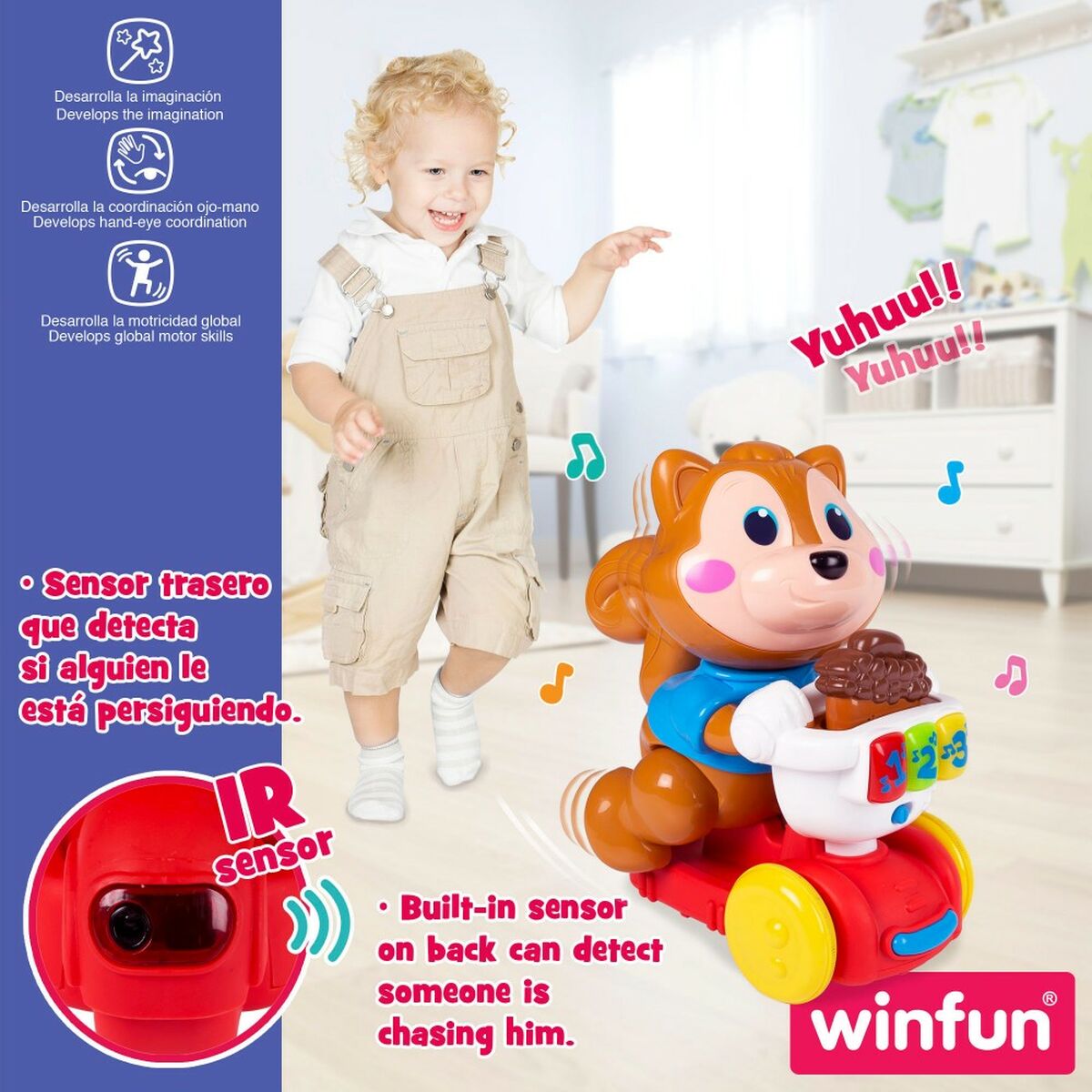 Musical Toy Winfun Squirrel 24,5 x 27,5 x 14 cm (4 Units) - YOKE FINDS 🇮🇪 IE 