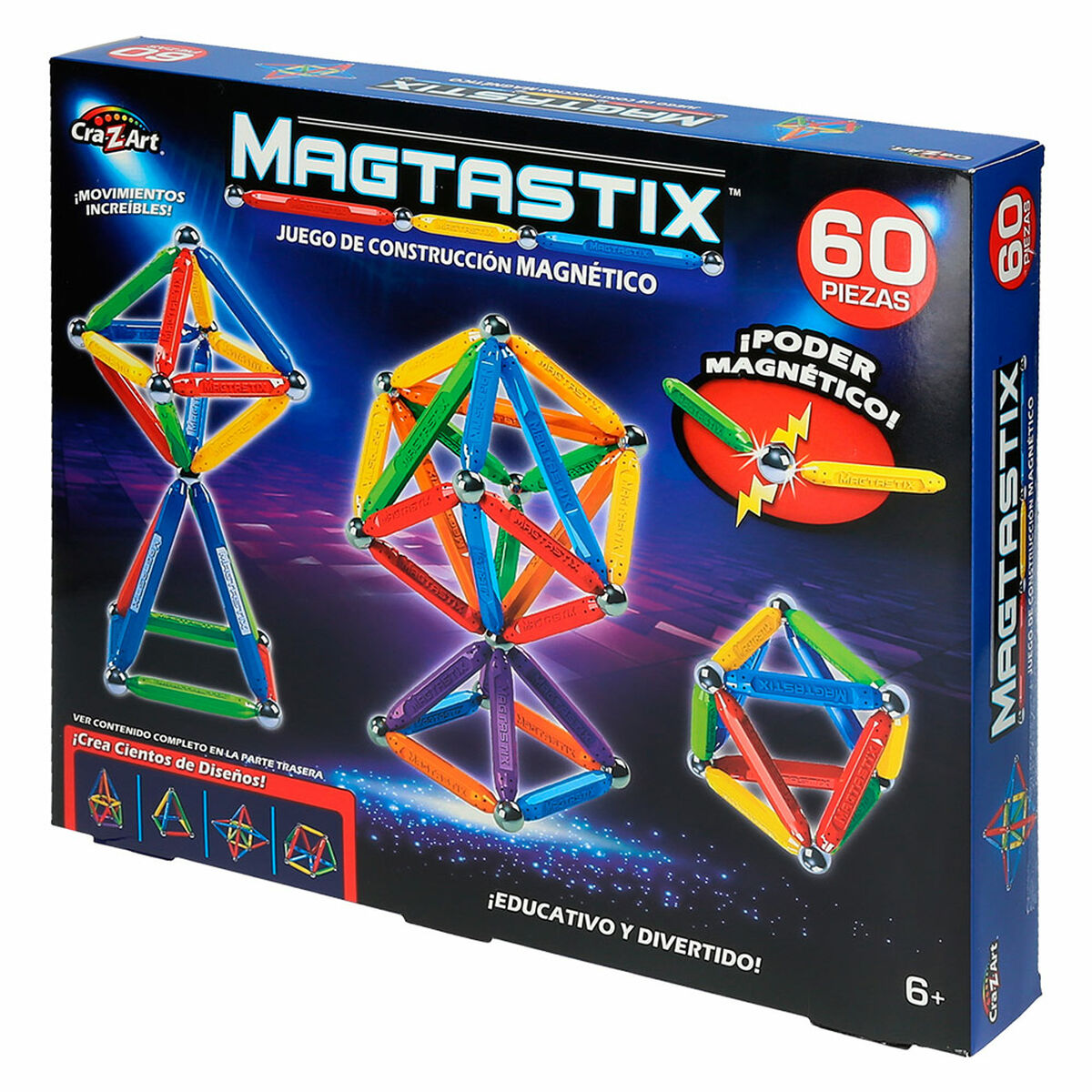 Construction set Cra-Z-Art Magtastix Deluxe 60 Pieces (4 Units) - YOKE FINDS 🇮🇪 IE 