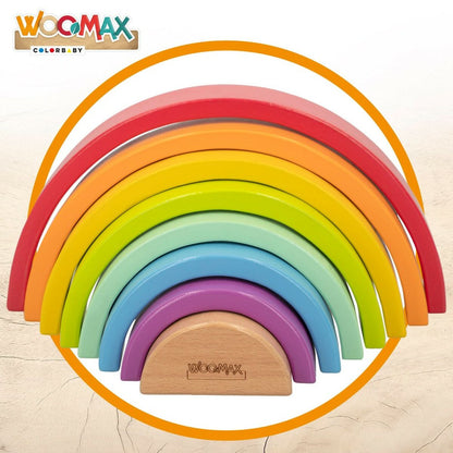 Child's Wooden Puzzle Woomax Rainbow 8 Pieces 4 Units - YOKE FINDS 🇮🇪 IE 