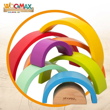 Child's Wooden Puzzle Woomax Rainbow 8 Pieces 4 Units - YOKE FINDS 🇮🇪 IE 