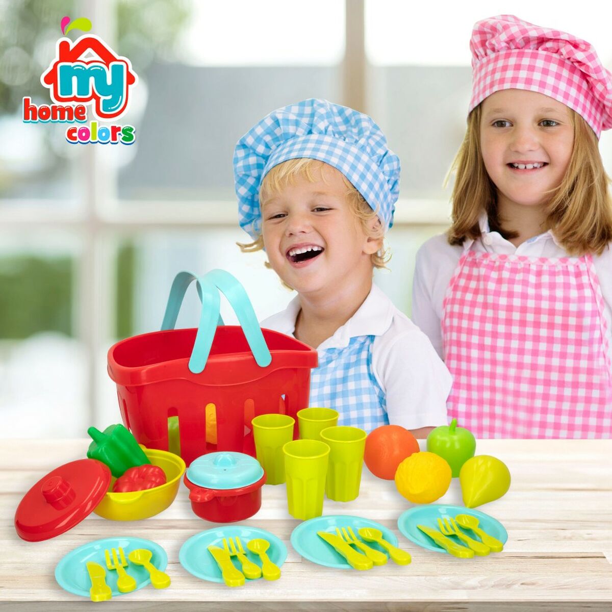 Toy Food Set Colorbaby Kitchenware and utensils 36 Pieces (12 Units)