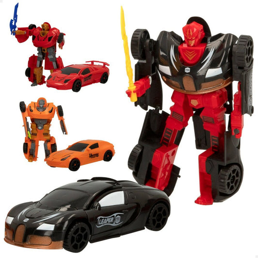 Robot Colorbaby Transform Warriors Car 9 x 14,5 x 4,5 cm 4 Units