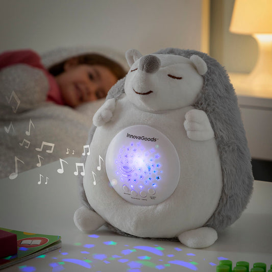 Hedgehog Soft Toy with White Noise and Nightlight Projector Spikey InnovaGoods - Yokefinds Ireland