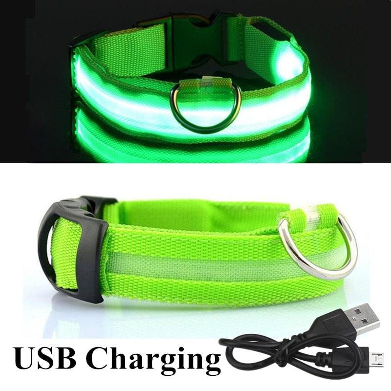 Adjustable LED Glowing Pet Collar - yokefinds.ie